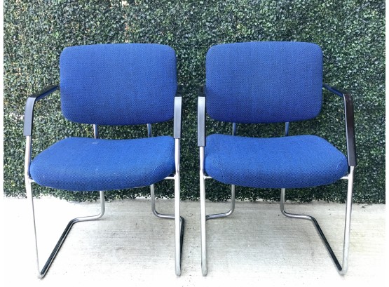 Royal Blue Marcel Breuer Style Chairs