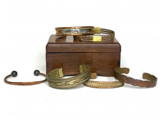 Wood Box Of Bracelets