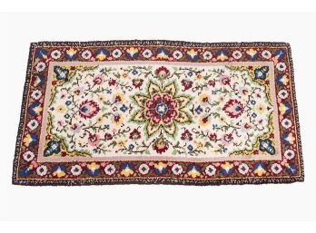 Persian Style Rug In White, Blue & Yellow