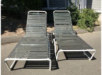 Two Tropitone Strap Chaise Loungers  6 Of 10
