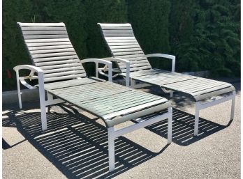 Two Tropitone Strap Chaise Loungers  8 Of 9