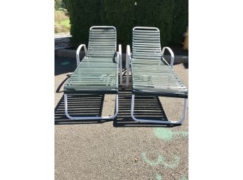 Two Tropitone Strap Chaise Loungers  8 Of 9