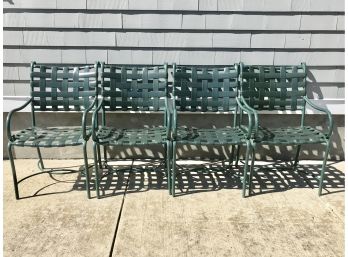 Set Of Four Dark Green Tropitone Ramsgate Woven Web Chairs   1 Of 3