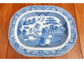 Blue & White Ironstone China Platter
