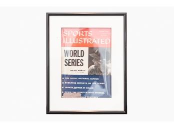 Framed October 1, 1956 Cover Of Sports Illustrated Featuring Mickey Mantle