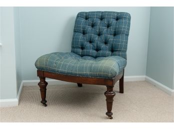 Deeply Tufted Edward Ferrel Slipper Chair