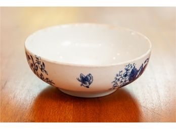 Small Antique English Blue & White China Dish