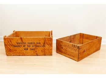 Vintage Wood Packing Crates