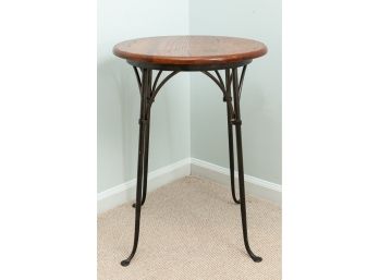 Wood & Wrought Iron Cocktail Table