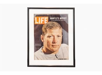 Framed Cover Of 1965 Life Magazine Featuring Mickey Mantle