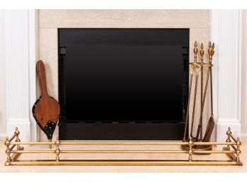 Brass Fireplace Accessories Set