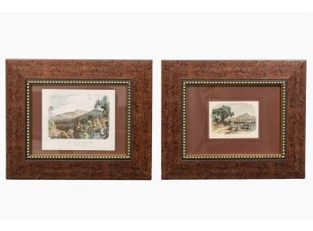Two Antique Engravings Of Vermont Landscapes