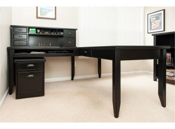 Black L-Shaped Desk