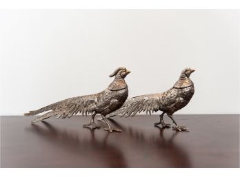 Pair Of Pheasant Statuettes
