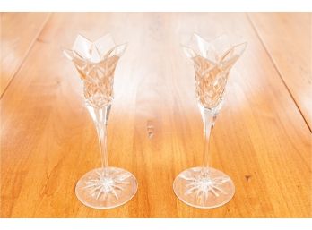 Lily Form Cut Glass Champagne Flutes