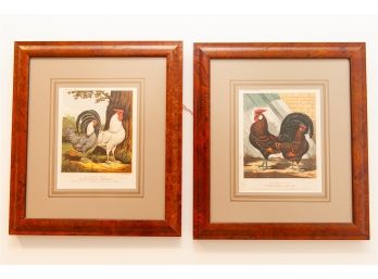 Pair Of Rooster& Hen Prints