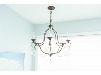 Six Light Crystal Accent Chandelier