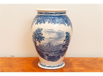 Wedgwood Windsor Castle 'Berkshire' Blue & White Porcelain Vase