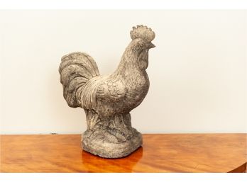 Cement Rooster Statuette