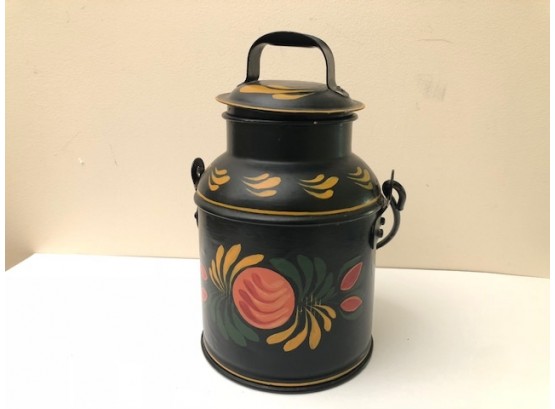 Pretty Vintage Toleware Canister