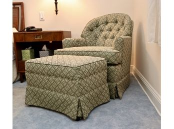 Woodmark Originals,  A Howard Miller Company Swivel Tufted Club Chair With Ottoman