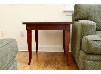 Bloomingdales Marina Square Wood End Table With Sabre Style Legs