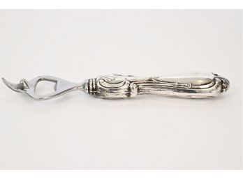 Weighted Sterling Silver Ornate Bottle / Can Opener