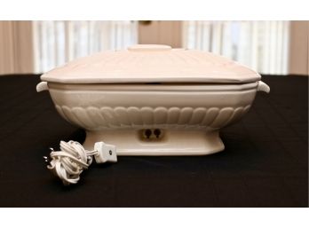 Royal Sealy Japan Vintage Electric Ceramic Warmer Lidded Serving Dish Tureen