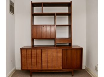 Mainline By Hooker Two-piece Mid-century Modern Hutch/Entertainment Center
