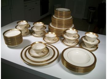 Phenomenal Set Of LENOX Lowell Pattern Dinnerware / China - Service For 10 (with Extra Pieces)