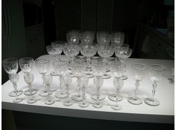 Fabulous HUGE Lot Of Elegant & Vintage Crystal & Etched Glassware - 60 Pieces - INCREDIBLE BUY