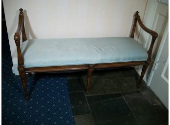 Beautiful Elegant Window / End Of Bed Bench - French Directroire Style - Mahogany (As-Is)