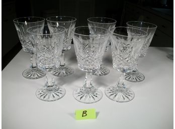 Lot Of Seven (7 ) Vintage WATERFORD Crystal WIne Glasses (Lot B) - Great Lot !