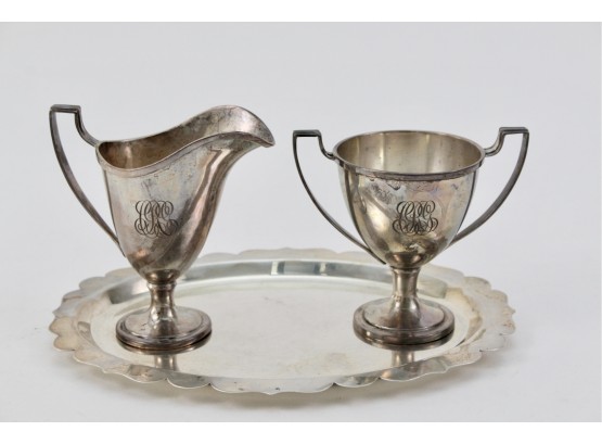 Compatible Sterling Silver Sugar And Creamer Set - 16.34 Troy Ou.