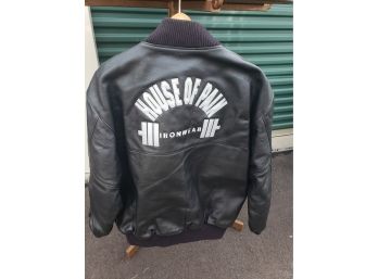 Large Steer Brand House Of Pain Leather Jacket