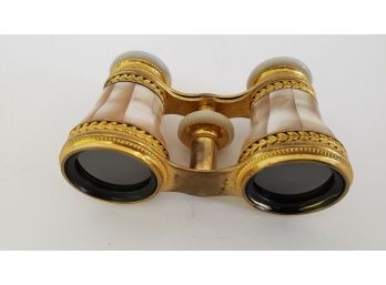 Beautiful Le Maire Brass And MOP Opera Glasses