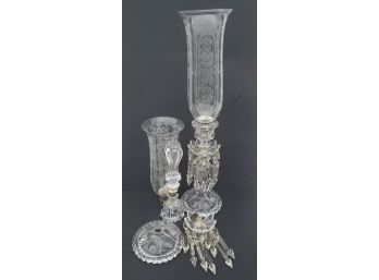 Vintage Crystal Candle Holders - See Description
