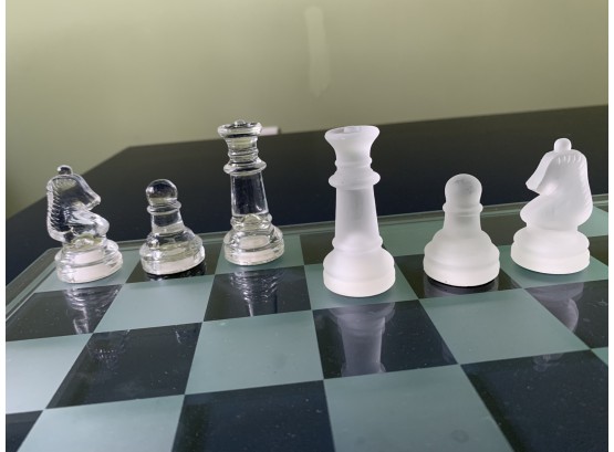Elegant Glass Chess Set
