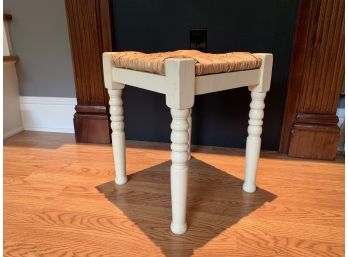 Square Stool With Rush Seat