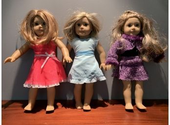 Three Blonde  18' American Girl Dolls (2008 - 2012)