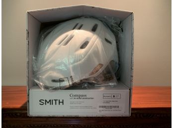 Smith Optics 'Compass' Adult Ski Helmet In Pearl White (Size S) - BRAND NEW