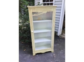 Antique Pickled Glass Front Cabinet