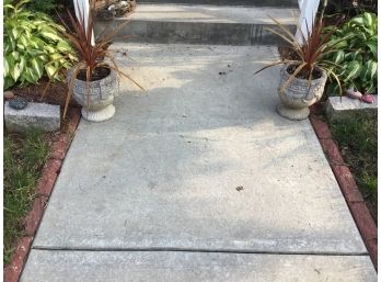 Set Of 2 Cement Planters