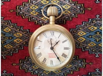 Vintage Thomas & Ross Pocket Watch Style Solid Brass Clock