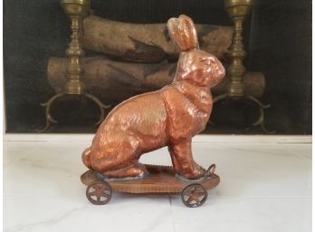 Stunning Large Copper Bunny By Michael Bonne