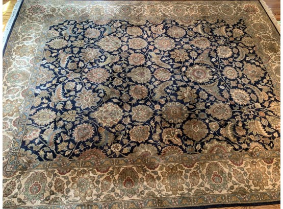 8' X 10' Hand Knotted Wool Carpet From India
