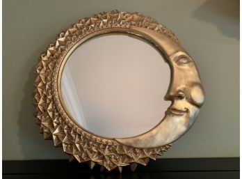 'Star Gazer' Gilt Moon Form Wall Mirror