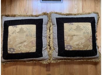 Two Ethan Allen Custom Decorative Pillows