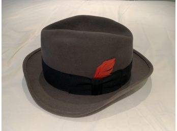 Stetson Brown Velour Hat Size 7.5