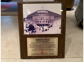 Ebbets Field (Brooklyn Dodgers) Commemorative Plaque